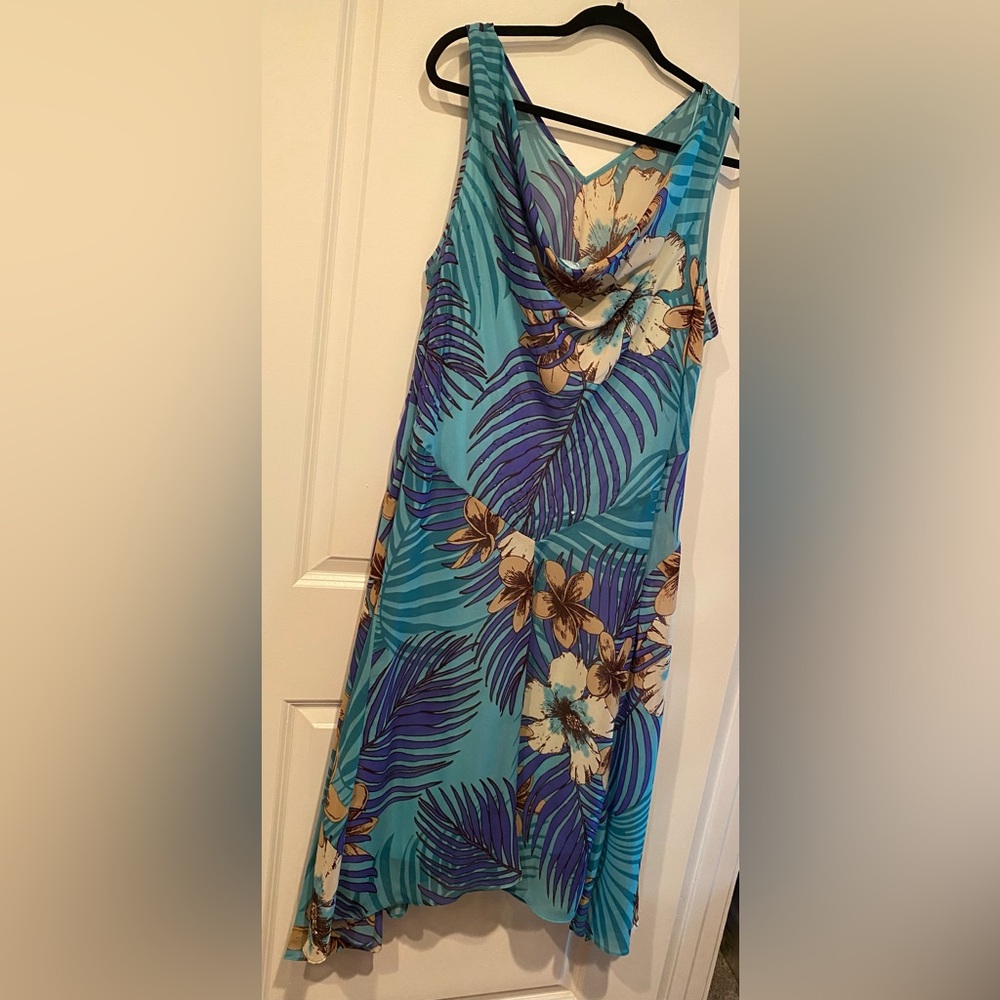 Tropical Floral Print Dress